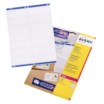 Immagine di Avery Zweckform Etichette indirizzi, 14 su ogni foglio da 99,1 x 38,1 mm, colore: Bianco