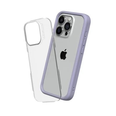 Immagine di RhinoShield Modular Case Compatible with [iPhone 15 Pro] Mod NX Customizable Shock Absorbent Heavy Duty Protective Cover 3.5M / 11ft Drop Protection Lavender