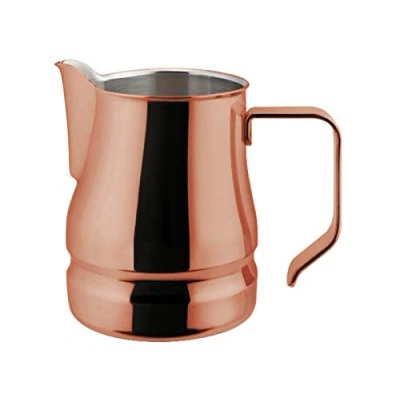 Immagine di ILSA Lattiera Evolution per Cappuccino e Latte Art, Acciaio Inox 18/10, Color Rame, Tazze 3, Capacità 35 cl