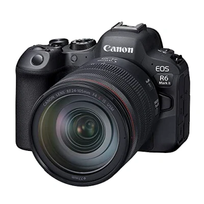 Immagine di Canon Fotocamera mirrorless EOS R6 Mark II Full Frame e RF 24 105mm F4L IS USM 24,2 megapixel, scatto continuo fino a 40 fps, 4K 60p, 8 stop Dual Pixel CMOS Auto Focus Nero