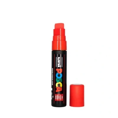 Immagine di Uni Ball M PC17K R Marcatore Posca a Tempera, Scalpello, 15 mm, Rosso