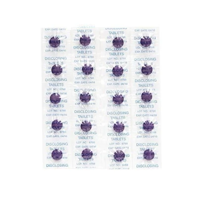 Immagine di 80 x Plaqsearch Disclosing Tablets Two Tone Chews Shows Plaque On Teeth by