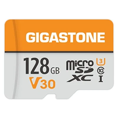 Immagine di Gigastone Micro SD 128 GB, A1 U3 4K, per Telefono Fotocamere Videocamere Dashcam GoPro DJI Drone Fino a 95/40 MB/s (R/W) con Adattatore Scheda