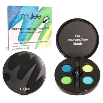 Immagine di Mylee Palette di Pigmenti Pressati per Unghie Hampstead Heath 4 Matte, Audaci Colori Sfumati e Ombreggianti, con Applicatore a Spugna, Manicure Nail Art
