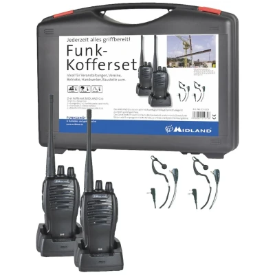 Immagine di Midland G10 Pro PMR 2er Handwerker Koffer C1107.S1 Radio Kit da 2
