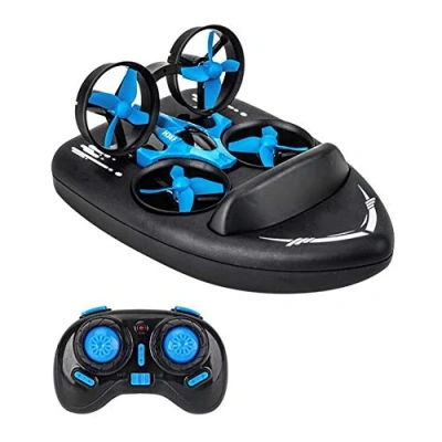 Immagine di XIONGDA Rc Quadcopter 3 in 1 Telecomando Drone Anfibio Hovercraft 3D Flip Speed ​​Adjustment Giocattolo Intelligente Creativo Miglior Regalo di Compleanno per Adulti e Bambini