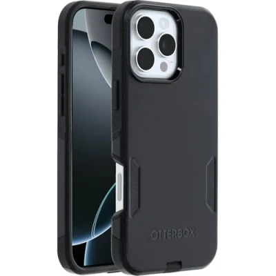 Immagine di OtterBox Cover per iPhone 16 Pro Commuter Series MagSafe, resistente a shock e cadute, testata 3x norme MIL STD 810G, Nero