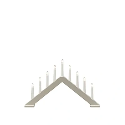 Immagine di Konstsmide Luci di Natale/Arco Candela Moderno/Legno Laccato Beige/Uso Interno (IP20)/230V Interno/9 Candele con Lampadine Trasparenti/Cavo Bianco Interruttore On Off