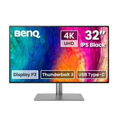 Immagine di BenQ PD3225U Monitor ERP F (A G) 80 cm (31.5 pollici) 3840 x 2160 Pixel 16:9 5 ms DisplayPort, HDMI ™, USB B, C®, Cuffie (jack da 3,5 mm) IPS LCD