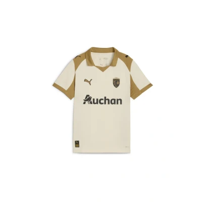 Immagine di PUMA Maglia gara Third RC Lens 25/26 per ragazzi, Abbigliamento, Alpine Snow/Matte Oro, 15 16Y