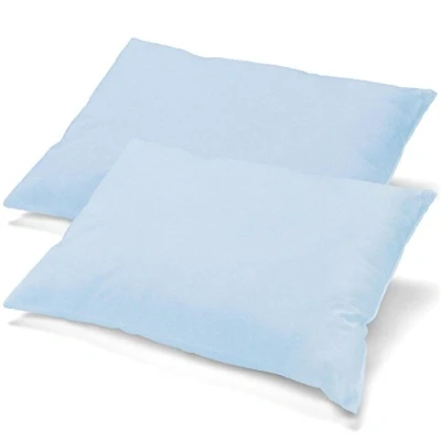 Immagine di aqua textil 0011455 Classic Line Set di 2 federe in Jersey con Chiusura Lampo, 40 x 80 cm, Colore: Azzurro Acqua