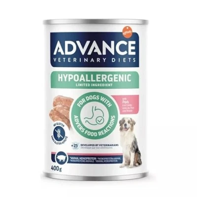 Immagine di Advance Veterinary Diets Hypoallergenic umido cane Set %: 6 x 400 g Maiale