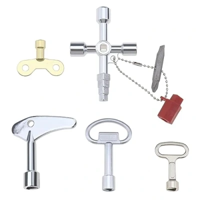 Immagine di Create idea Set di chiavi multiuso 5 pezzi idrauliche Strumento Chiave a bussola triangolare quadrata per Rubinetto dell&#039;acqua Radiatore Misuratore Armadio