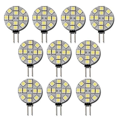 Immagine di Qasim 10x G4 LED Ampadine Bianche non Dimmerabili 5050 12SMD Angolo del Fascio di Luce 110 per Interni Camper Roulotte Barche Ricambio Alogeni DC 12 V