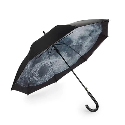 Immagine di Balvi Ombrello Moon Colore Nero, Bianco Nero esternamente con Una Luna all’Interno Nylon