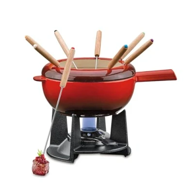 Immagine di Spring Saas Set per fonduta in acciaio INOX 18/8, 20 cm, colore: rosso