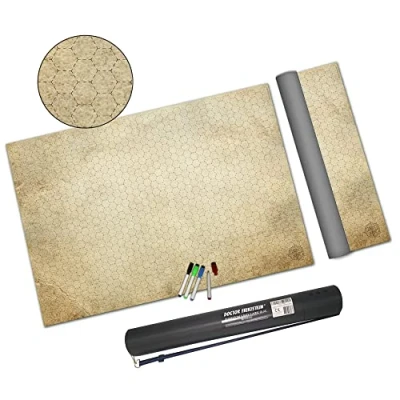 Immagine di Dungeon Grid Game Mat Accessorio Essenziale per Giochi di Ruolo Battaglie da Tavolo Compatibile con D&amp;D, Pathfinder e Warhammer Riutilizzabile, Resistente Portatile