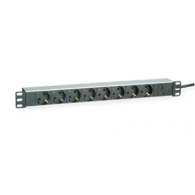 Immagine di Roline 19.07.1622 Multipresa per rack 19 8 scomparti Alluminio (Metallizzato) Connettore IEC 1 pz.