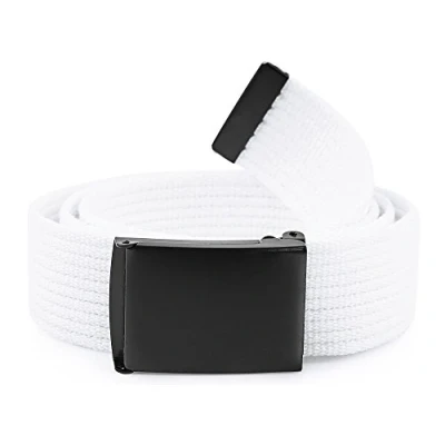 Immagine di Ladeheid Cintura Uomo in tessuto P10 (Nero Argento, 120 cm (Lunghezza totale 130 cm))