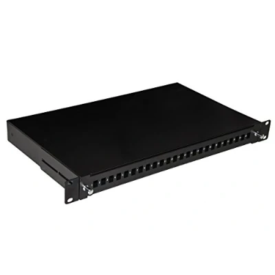 Immagine di Link Cassetto Fibra Ottica 24 Porte per Adattatori LC Duplex 1 unità Installazione 19&quot;, Nero