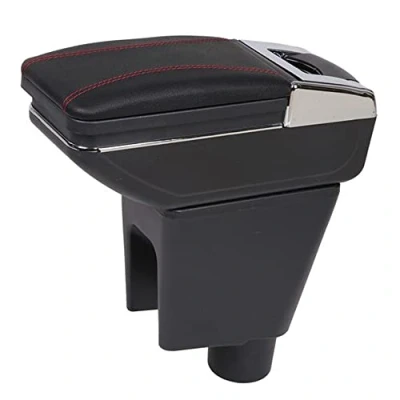 Immagine di SZSS CAR Scatola portaoggetti in pelle per bracciolo centrale Compatibile con Chevrolet Spark III 3 2011 2012 2013 2014 2015 2016