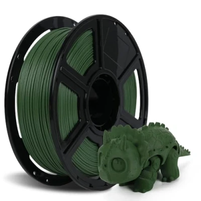 Immagine di FLASHFORGE filamento PETG in fibra di carbonio da 1,75 mm, per stampante 3D, bobina 1 kg, precisione dimensionale +/ 0,02 leggero e resistente al calore privo umidità (verde