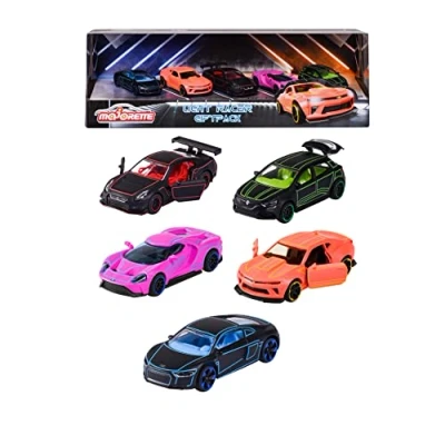 Immagine di Majorette SL Light Racer Giftpack Cofanetto 5 veicoli Auto in miniatura metallo Colori Neon Scala 1/64 212053179