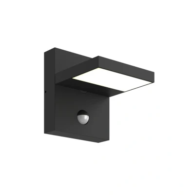 Immagine di Lucande Applique da esterni LED Silvan, grigio grafite, sensore, IP54