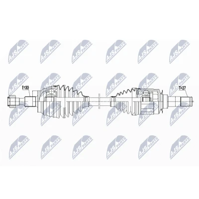 Immagine di NTY NPW ME 051 Albero motore / Semiasse Assale anteriore Sx 680 Trasmissione automatica MERCEDES BENZ: Classe R