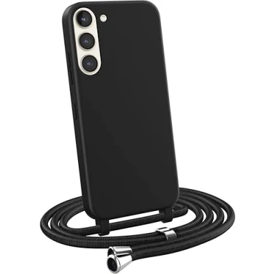 Immagine di MyGadget Cover per Samsung Galaxy S23 Plus Custodia con Corda Case Cordino Opaca Antiurto/Bumper Laccio/Tracolla Practical Stylish Collo Nero