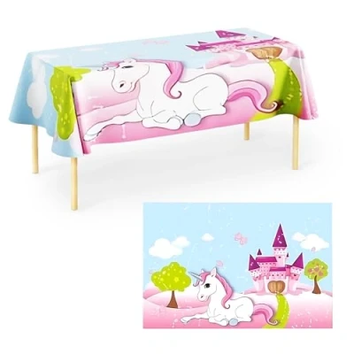 Immagine di Procos 85674 Tovaglia Plastica Unicorno, 120x180 cm, Plastica, Multicolore