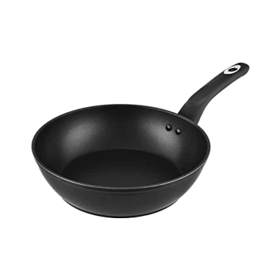 Immagine di Venga! Padella Profonda, Diametro 24 cm, Capacità 2,2 L, Rivestimento Antiaderente, Lavabile in Lavastoviglie, Manico Ergonomico Soft Touch, Nero/Argento, VG PAN 3010
