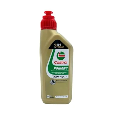 Immagine di olio motore 4 tempi 10w40 Castrol Power1 4T 10W 40 2x1lt.