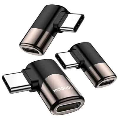 Immagine di MOGOOD adattatore USB C a 90 gradi da maschio femmina Estensore ad angolo retto USBC per Steam Deck Switch NotebookTablet e Telefono