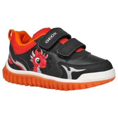 Immagine di Geox B LIGHTYLOO Boy A, Scarpe da Ginnastica Bimbo 0 24, Black/Red, 22 EU