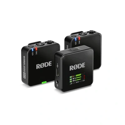 Immagine di RØDE wireless GO (Gen 3) Microfono compatto Audio cristallino, registrazione a 32 bit float, controllo automatico del livello, per telefoni, fotocamere e computer