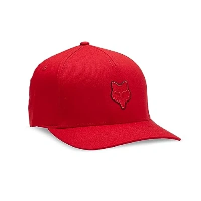 Immagine di Fox Racing Cappello Flexfit da Uomo Standard con Testa di Volpe, Rosso Fiamma, L