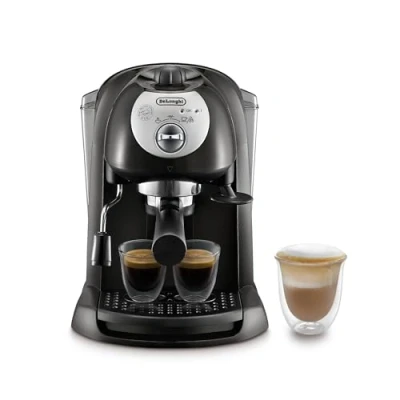 Immagine di De&#039;Longhi EC 201.CD.B Macchina da Caffè per Espresso e Cappuccino, in Polvere o Cialde E.S.E., 1100 W, Nero