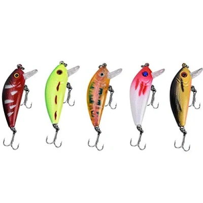 Immagine di Vbestlife Set di Esche Artificiali Dure, 5 Pezzi cm Mini Minnow Esca per Pesci da Pesca Dure Galleggianti Lenta Artificiale