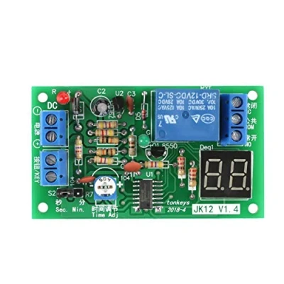 Immagine di Temporizzatore 12V, Akozon Modulo Interruttore Timer Relè Temporizzato Regolabile, Display a LED di Spegnimento Ritardato Ad Alta Precisione, Conto Alla Rovescia Off