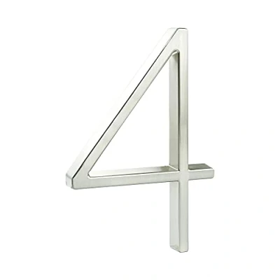 Immagine di HASWARE Targa Con Numero Civico Galleggiante: 5 Pollici (12cm) Moderna Segnaletica Per Porte, Perfetta I Numeri Dell&#039;Indirizzo Di Casa (4, Argento)