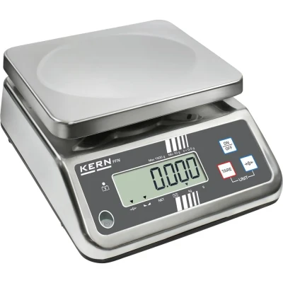 Immagine di Kern FFN 3K0.5IPN Bilancia da tavolo Portata max. 3 kg Risoluzione 0.5 g rete elettrica, a batteria ricaricabile Argento
