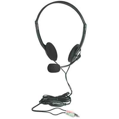 Immagine di Manhattan Cuffie stereo, design leggero con microfono e controllo del volume in linea