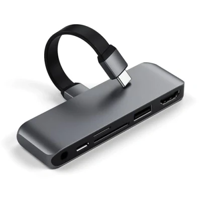 Immagine di Satechi Aluminium USB C Mobile Pro Hub SD grey ST MPHSDM