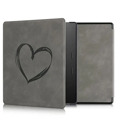 Immagine di kwmobile Custodia eReader Compatibile con Amazon Kindle Oasis 10. Generation Cover eBook Reader Flip Case Magnetica Pelle PU Cuore