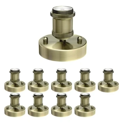 Immagine di ledscom.de 10 pezzi Plafoniera/porta lampada RETRA, oro opaco, 1x E27 max. 60W