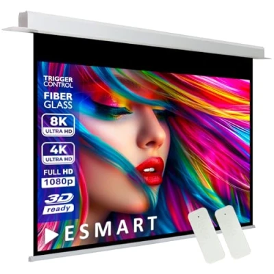 Immagine di ESMART Expert CSX Schermo da incasso a soffitto 170 x 127 cm (84&quot;) 4:3 Telecomando infrarossi Controllo del trigger di proiezione motore proiettore elettrico per home cinema