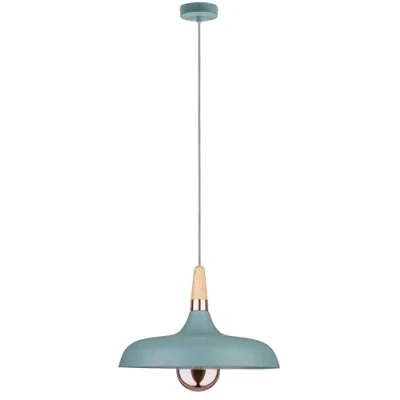 Immagine di Paulmann Neordic Juna 79655 Lampada a sospensione LED (monocolore) E27 20 W Verde Soft, Rame, Legno