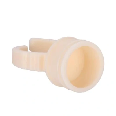 Immagine di Coppa dell&#039;anello del tatuaggio,Anello tazza per inchiostro pigmentato,100Pcs Sopracciglio tatuaggio,Supporto colla pigmenti microblading(M)