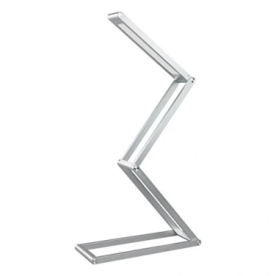 Immagine di ELZO lampada da scrivania a LED, tavolo ricaricabile portatile wireless USB ricaricabile, 3 modalità dimmerabili per camera letto, ufficio, college, campeggio, Colore Argento